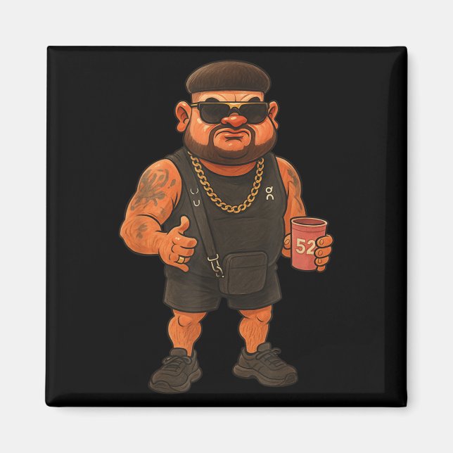 Ibiza Final Chef Meme Funny Helgdag Haircut Jokes Magnet (Framsidan)