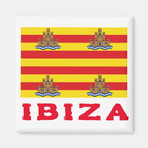 Ibiza Flagga, SPANIEN Magnet