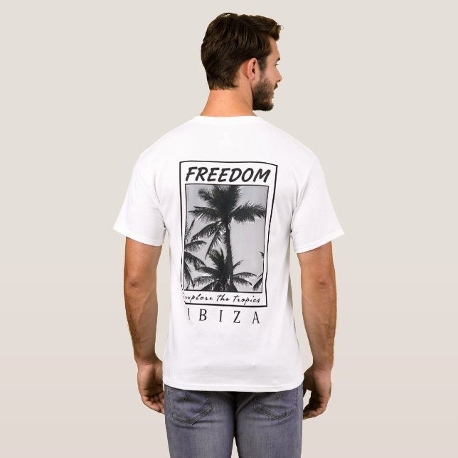 Ibiza Freedom | Premium Aesthetic Palm Graphic T-S T Shirt (Hel baksida)