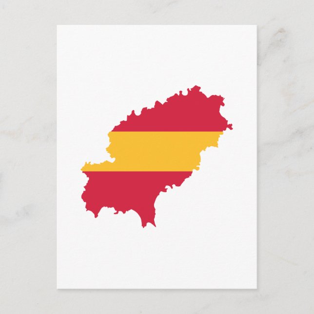 Ibiza karta flagga Spanien Vykort (Framsida)