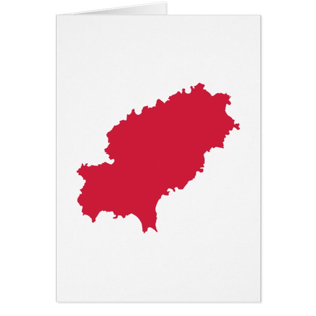 Ibiza karta hälsningskort (Framsidan)