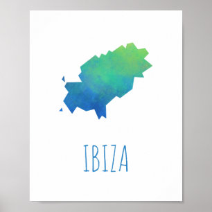 Ibiza Karta Poster