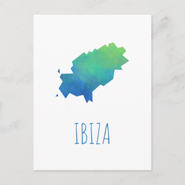Ibiza Karta Vykort (Framsida)