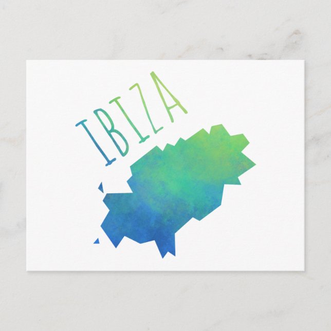 Ibiza Karta Vykort (Framsida)