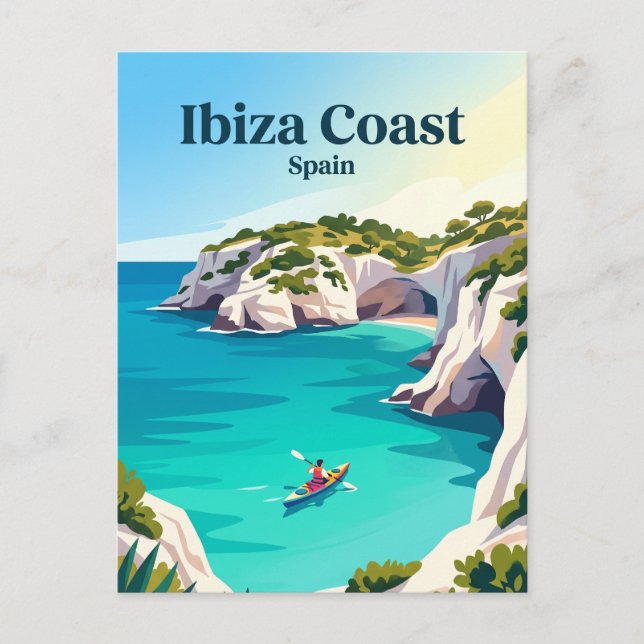Ibiza kust Spanien Vykort (Framsida)