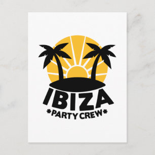 Ibiza Party Crew Vykort