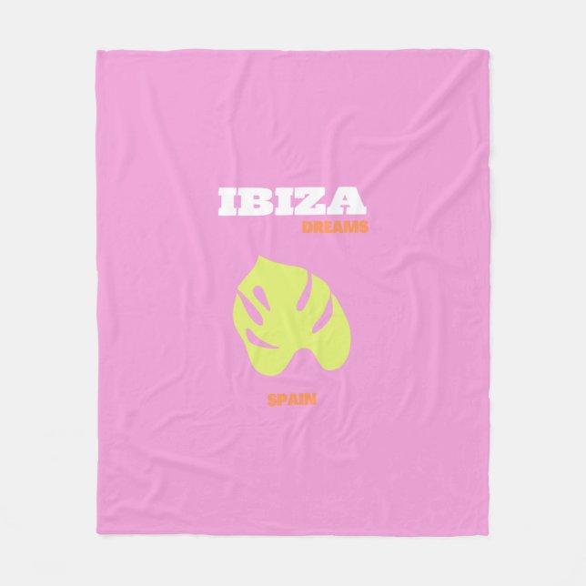 Ibiza, Preppy, Preppy Room, Rosa Fleecefilt (Framsidan)