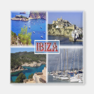 Ibiza ^ San Miquel - Old Town - Santa Eularia - Magnet