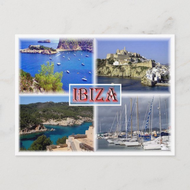Ibiza ^ San Miquel - Old Town - Santa Eularia - Vykort (Framsida)