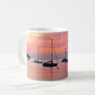 Ibiza Solnedgång vid Portinatx Bay - Segelbåtar Kaffemugg