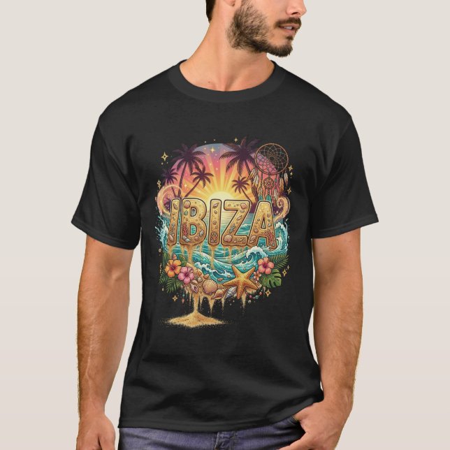 Ibiza solnedgångsparadis t shirt (Framsida)