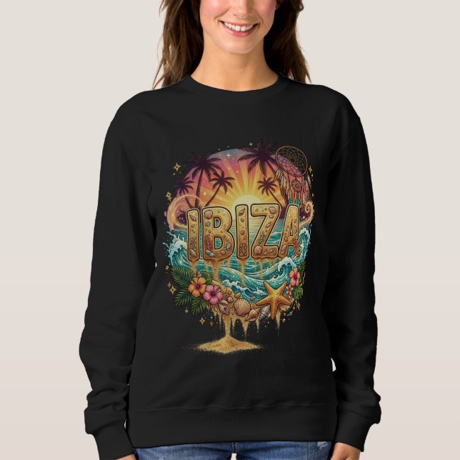 Ibiza solnedgångsparadis t shirt (Framsida)