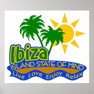Ibiza som är statlig av Mind affischen Poster