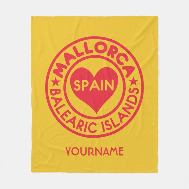 IBIZA Spain anpassningsbar monogram & färg fleece  (Framsidan)