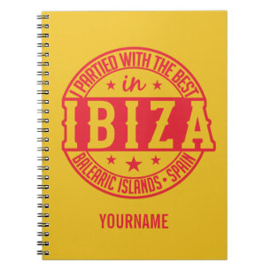 IBIZA Spain anpassningsbar notebook Anteckningsbok Med Spiral