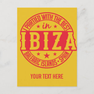 IBIZA Spain anpassningsbar vycard Vykort