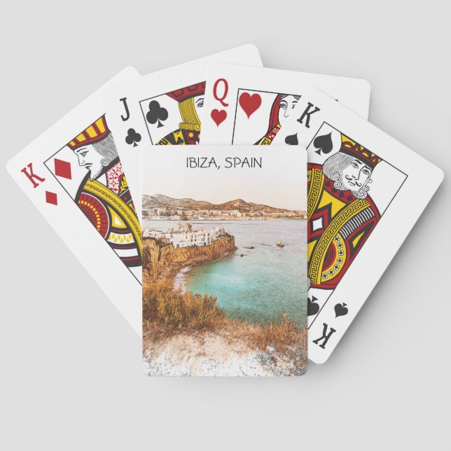 Ibiza Spain Baleares Island Scenery Casinokort (Baksidan)
