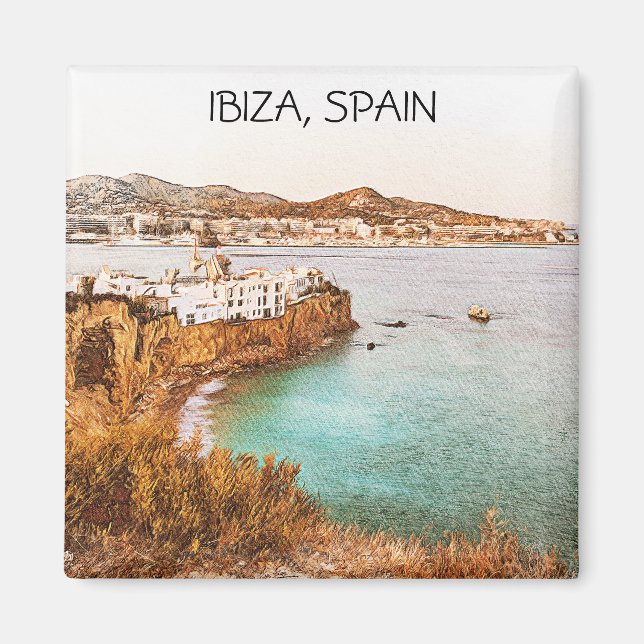 Ibiza Spain Baleares Island Scenery Magnet (Framsidan)