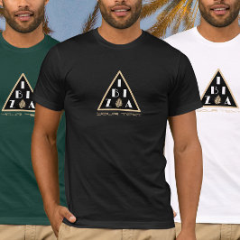Ibiza Spain logotyp modern Black white Sticker T Shirt