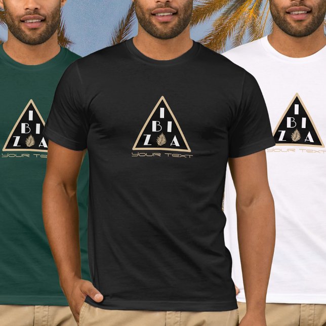 Ibiza Spain logotyp modern Black white Sticker T Shirt (Skapare uppladdad)