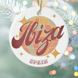 Ibiza Spain Party Disco boll Retro Vintage Julgransprydnad Keramik