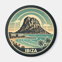 Ibiza Spain Sten, Es Vedra Travel Art Badge