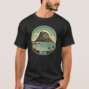 Ibiza Spain Sten, Es Vedra Travel Art Badge T Shirt