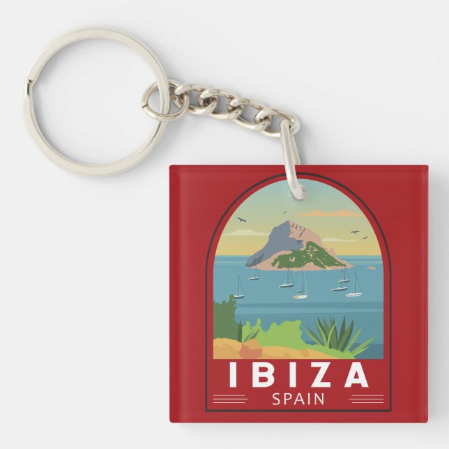 Ibiza Spain Travel Vintage Art (Framsidan)