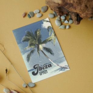 Ibiza Spain Vintage resor Poster Vykort