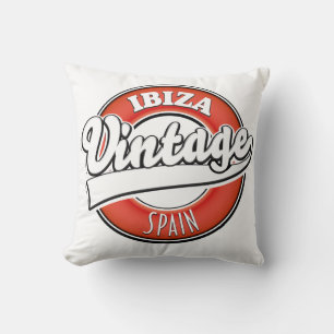 Ibiza spain vintage stil logotyp kudde