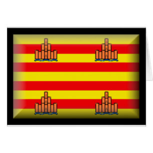 Ibiza Spanien flagga Hälsningskort