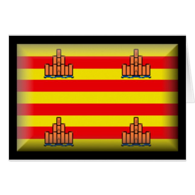 Ibiza Spanien flagga Hälsningskort (Framsidan Horizontal)