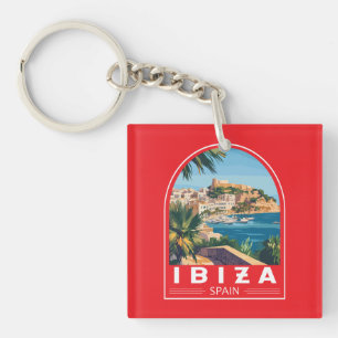 Ibiza Spanien Illustration Resa Konst Vintage