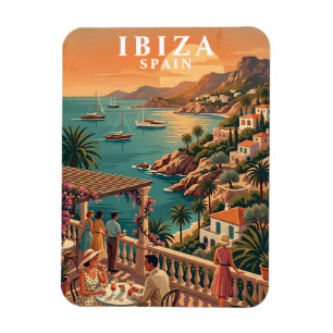 Ibiza Spanien Kylskåp Magnet Vintage Resa Konst