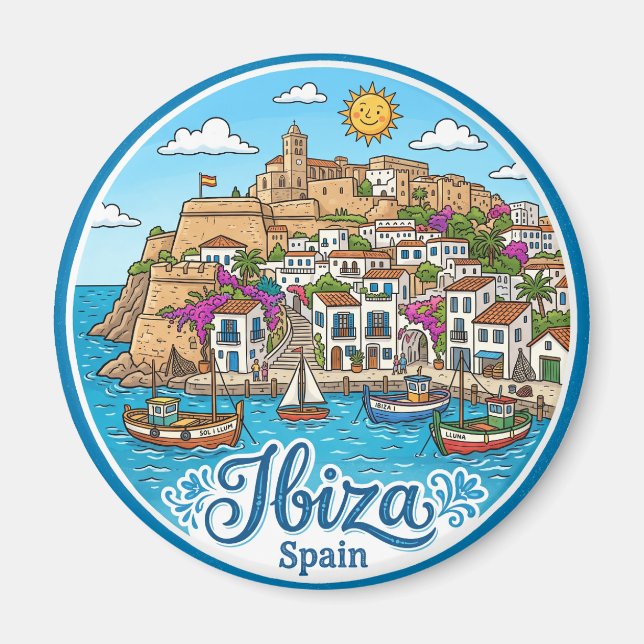 Ibiza Spanien Magnet (Framsidan)