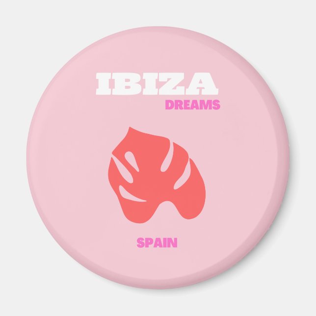 Ibiza, Spanien, Preppy, Preppy Room, Rosa Magnet (Framsidan)