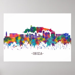 Ibiza Spanien Skyline Poster