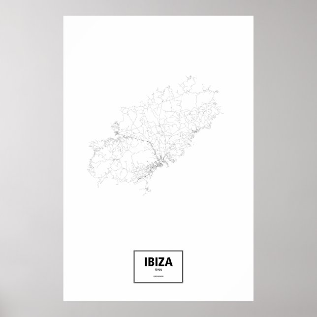 Ibiza, Spanien (svart på vitt) Poster (Framsidan)