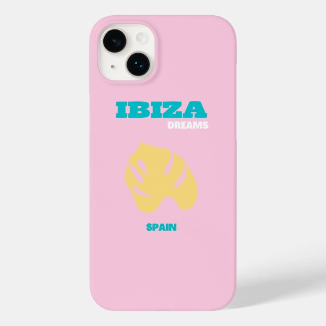 Ibiza, Spanien Travel Art, Preppy, Rosa (Baksida)