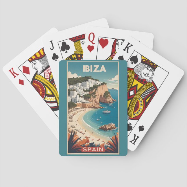 Ibiza, Spanien Travel Poster Casinokort (Baksidan)