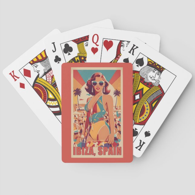Ibiza, Spanien Travel Poster Casinokort (Baksidan)