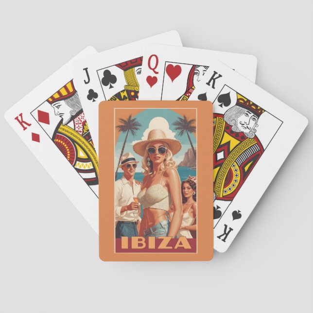 Ibiza, Spanien Travel Poster Casinokort (Baksidan)