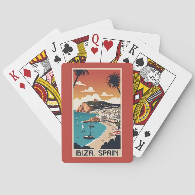 Ibiza, Spanien Travel Poster Casinokort (Baksidan)