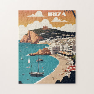 Ibiza, Spanien Travel Poster Pussel