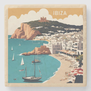 Ibiza, Spanien Travel Poster Stenunderlägg
