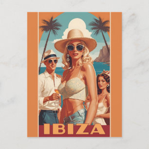 Ibiza, Spanien Travel Poster Vykort