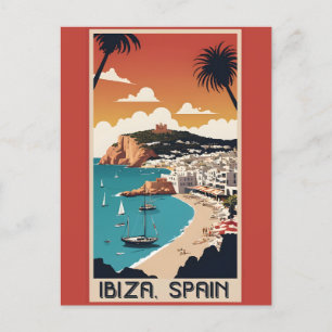 Ibiza, Spanien Travel Poster Vykort