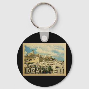 Ibiza Spanien Vintage resor Nyckelring
