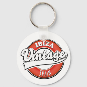 Ibiza spanien vintage stil logotyp nyckelring