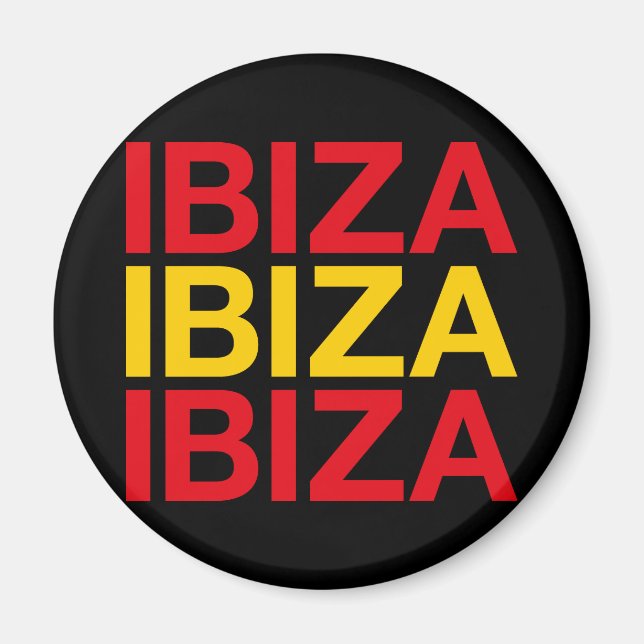 IBIZA Spanska Flagga Magnet (Framsidan)